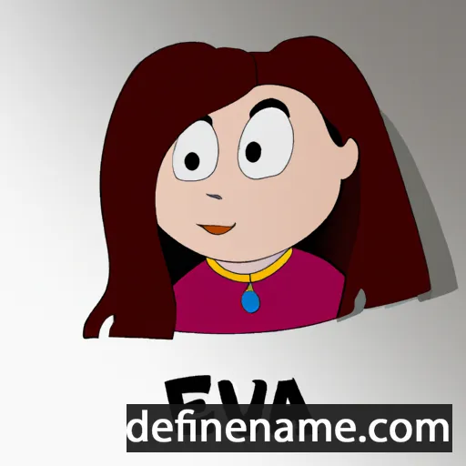 cartoon of the name Veva