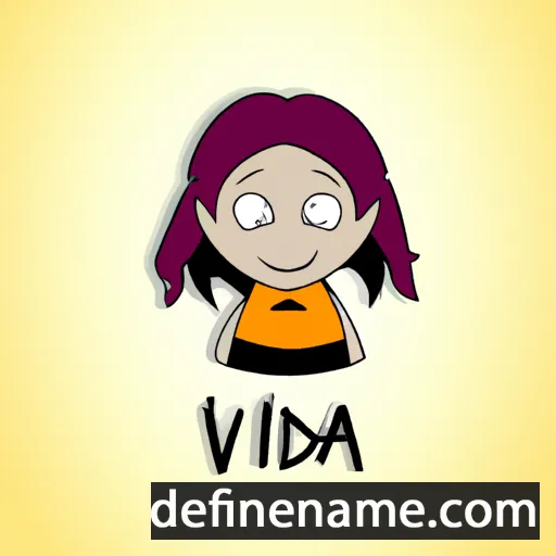 cartoon of the name Vidya