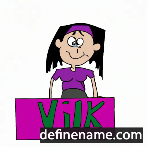 cartoon of the name Vikki