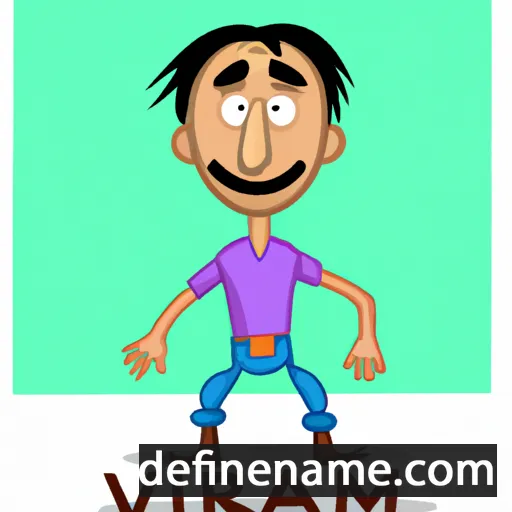 cartoon of the name Vikram