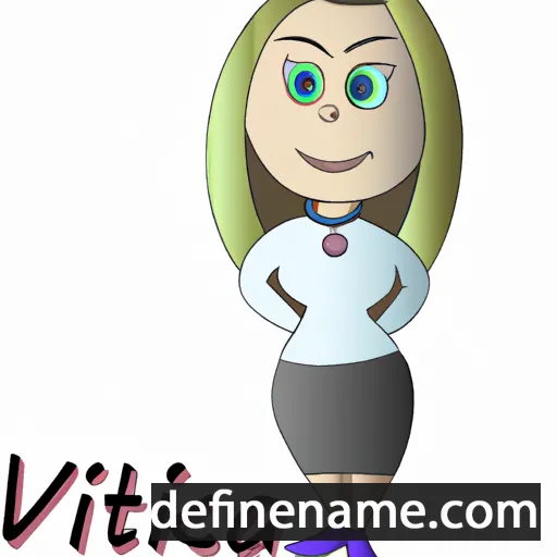 cartoon of the name Viktorija