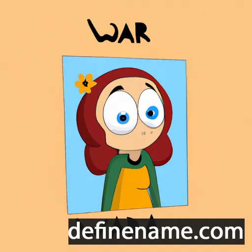 cartoon of the name Warda