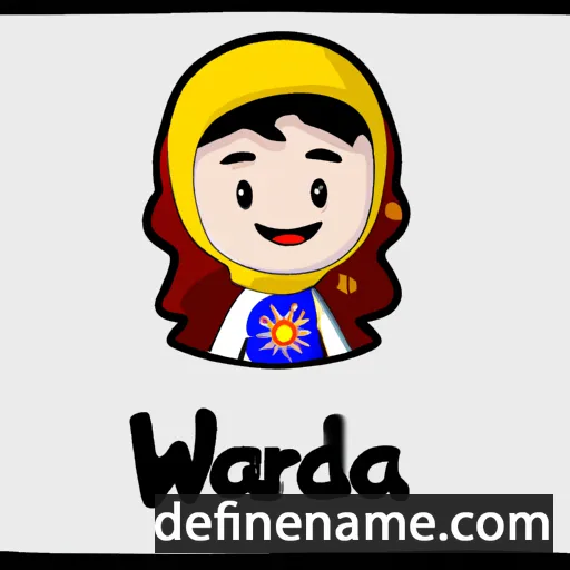 cartoon of the name Wardah