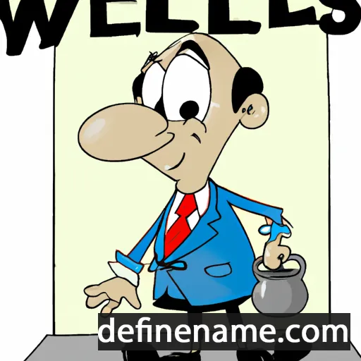 cartoon of the name Wells