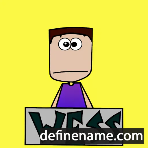 cartoon of the name Wes