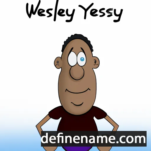 cartoon of the name Wesley