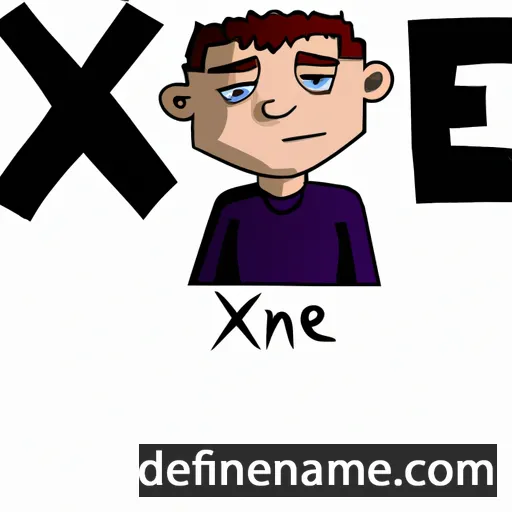 cartoon of the name Xene