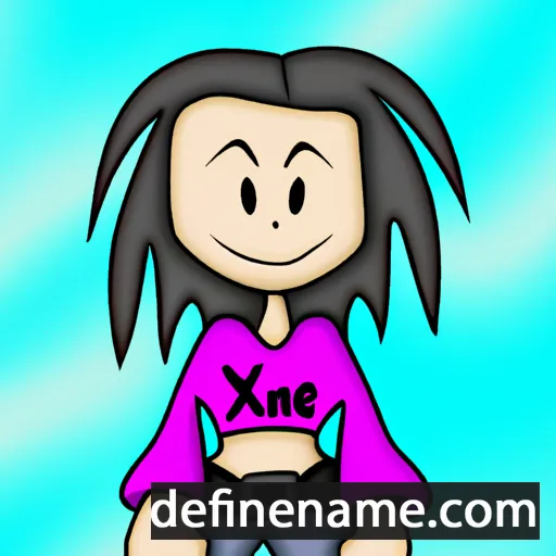 cartoon of the name Xenie