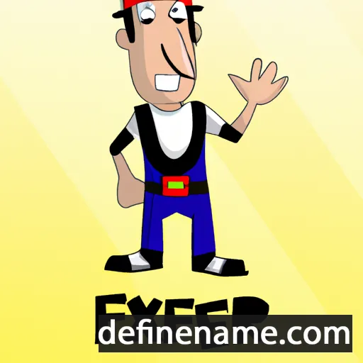 cartoon of the name Xhafer