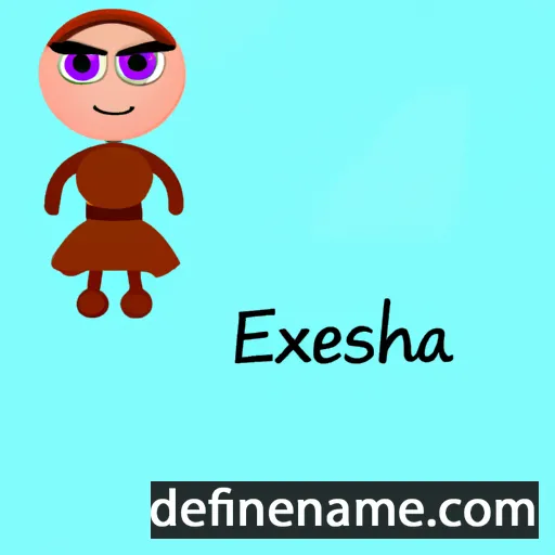 cartoon of the name Xhesika