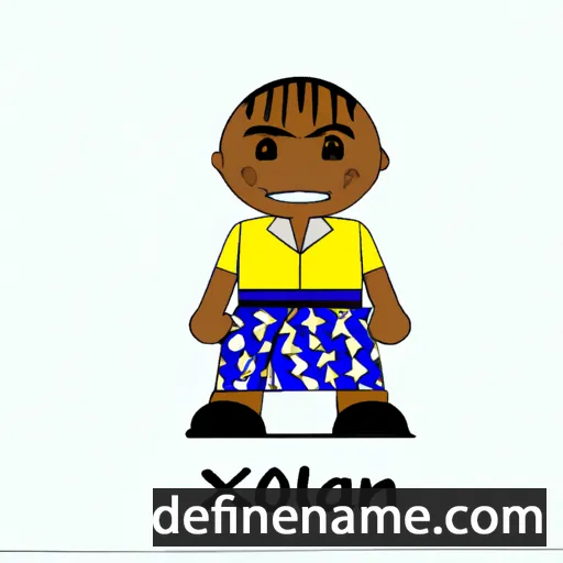 cartoon of the name Xolani