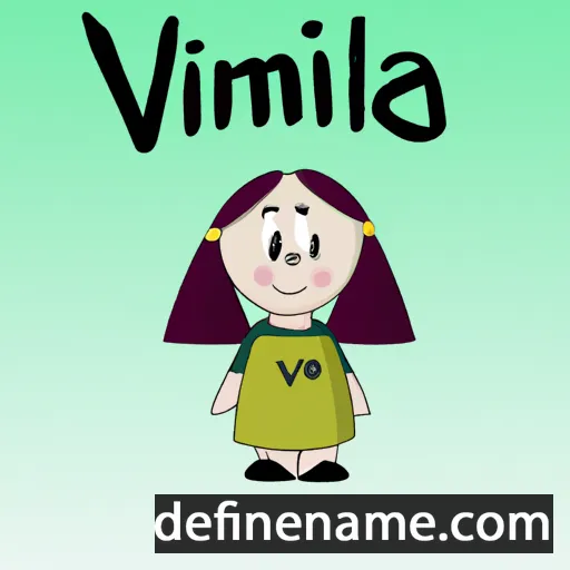 cartoon of the name Vilmantė