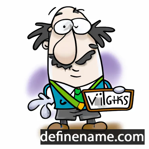 cartoon of the name Virgilijus