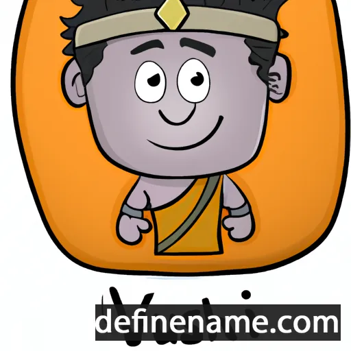 cartoon of the name Vishnu