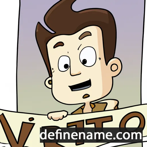 cartoon of the name Vittorio