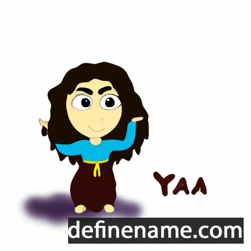 cartoon of the name Yaa