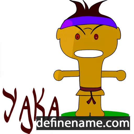 cartoon of the name Yakau