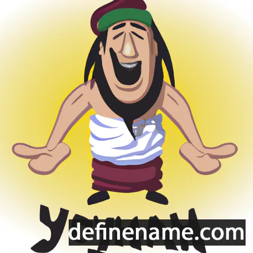 cartoon of the name Yekhonyah