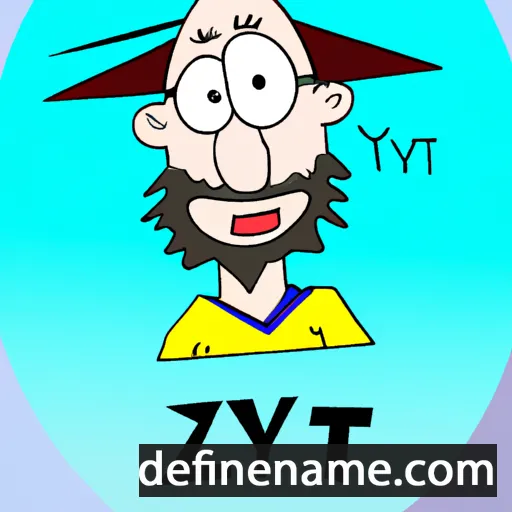 cartoon of the name Yitzhak