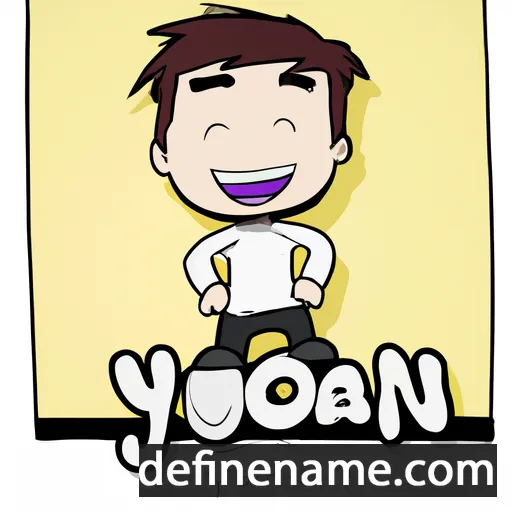 cartoon of the name Yoan