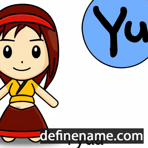 cartoon of the name Yua