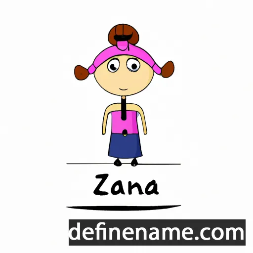 cartoon of the name Žana