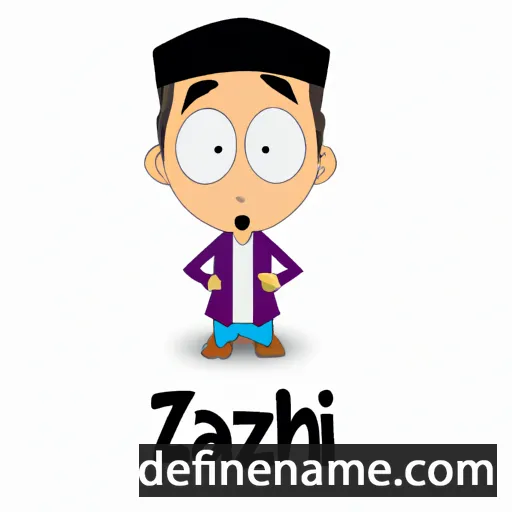 cartoon of the name Zaahir