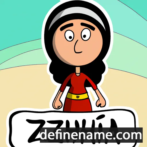 cartoon of the name Zaahira