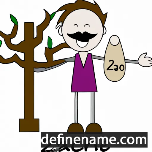 cartoon of the name Zacchaeus