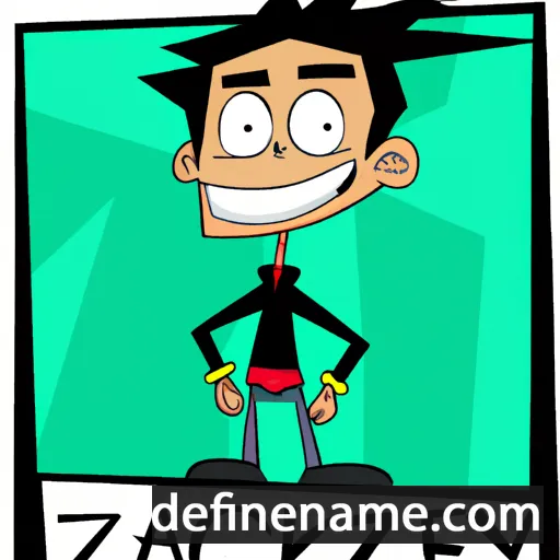 cartoon of the name Zackery