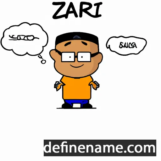 cartoon of the name Zahari