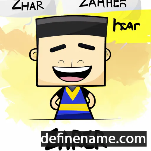 cartoon of the name Zaher