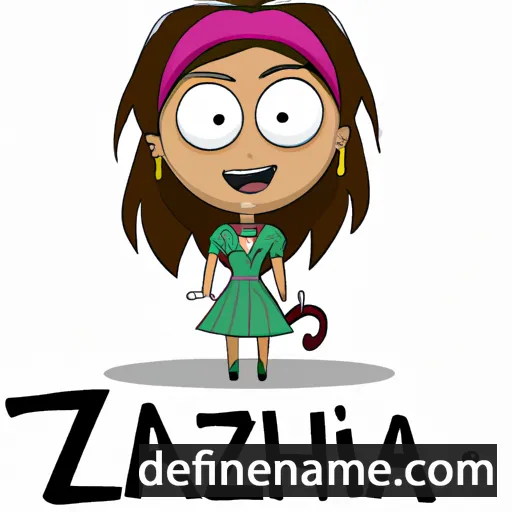 cartoon of the name Zahia