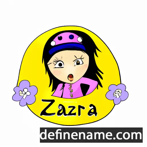 cartoon of the name Zahra