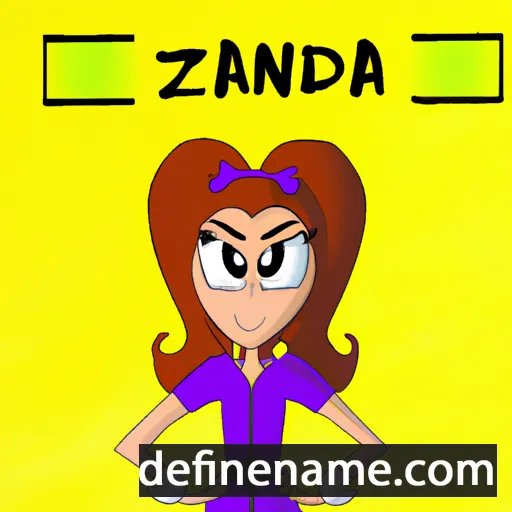 cartoon of the name Zandra