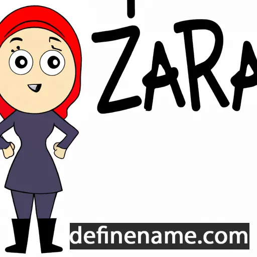 cartoon of the name Zarah