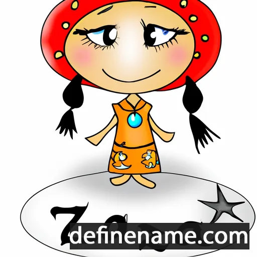 cartoon of the name Zaria