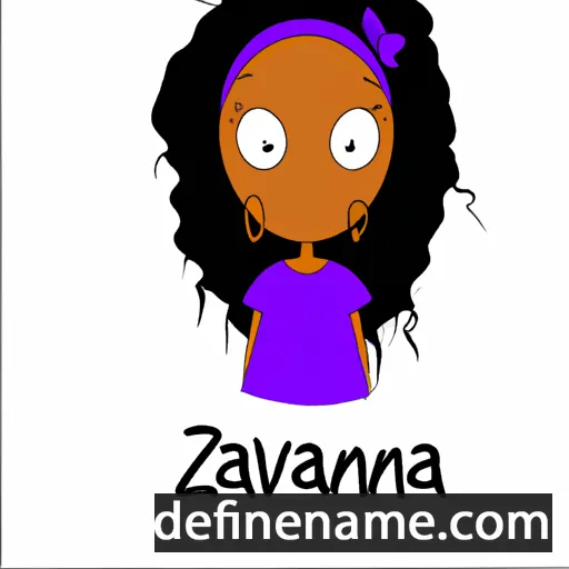 cartoon of the name Zavanna