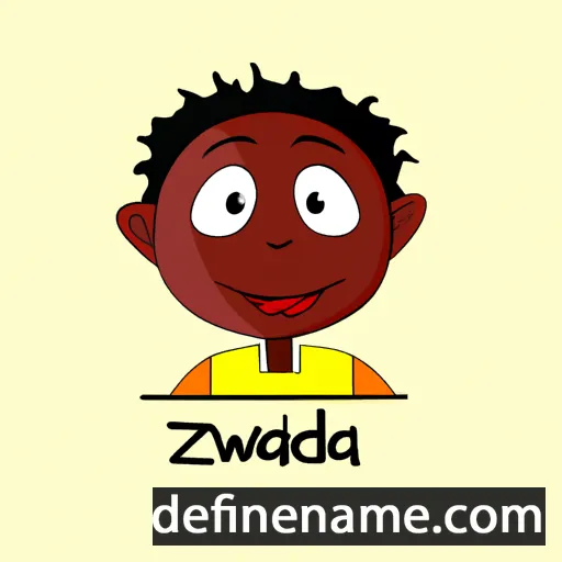 cartoon of the name Zawadi