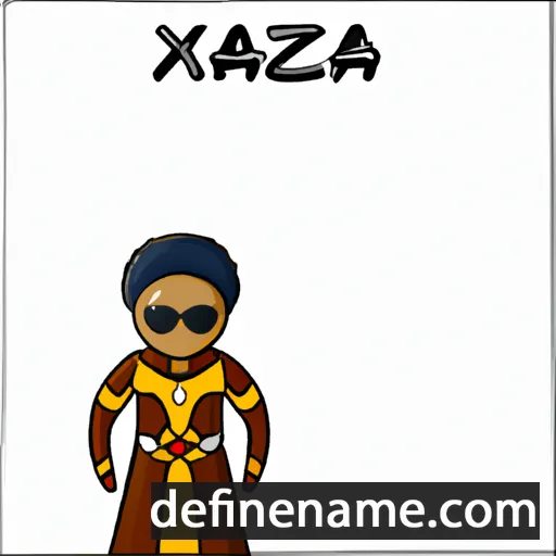 cartoon of the name Zaxaria