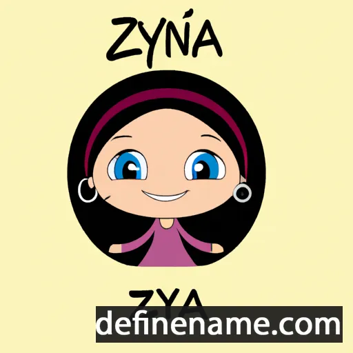 cartoon of the name Zayna