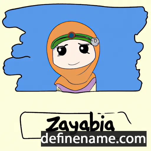 cartoon of the name Zaynab