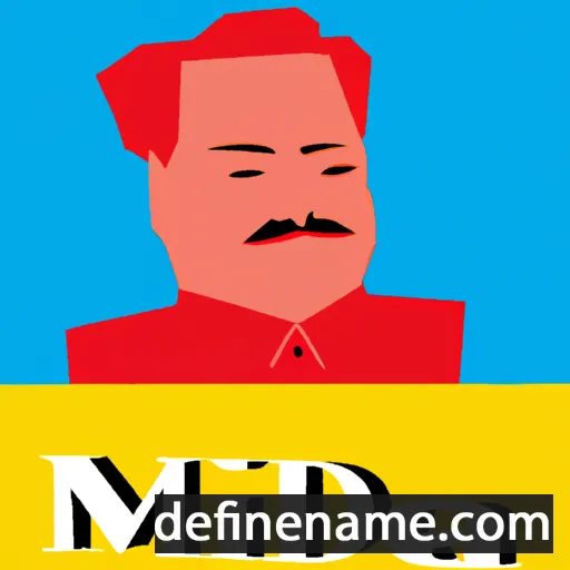 cartoon of the name Zedong