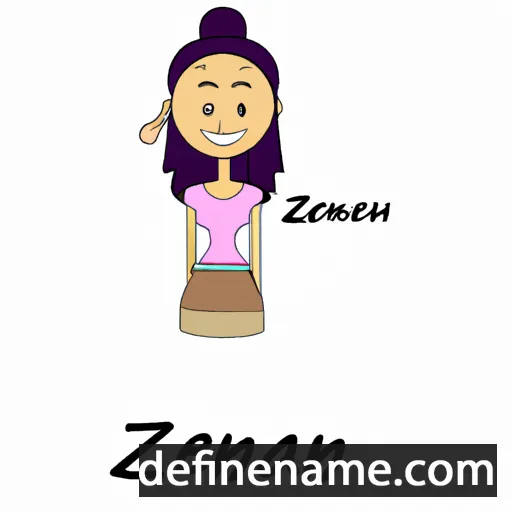 cartoon of the name Zeenat