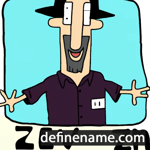 cartoon of the name Zeev