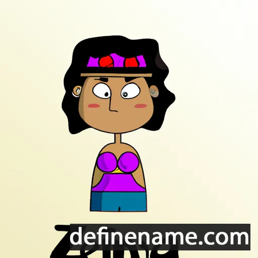 cartoon of the name Zenia