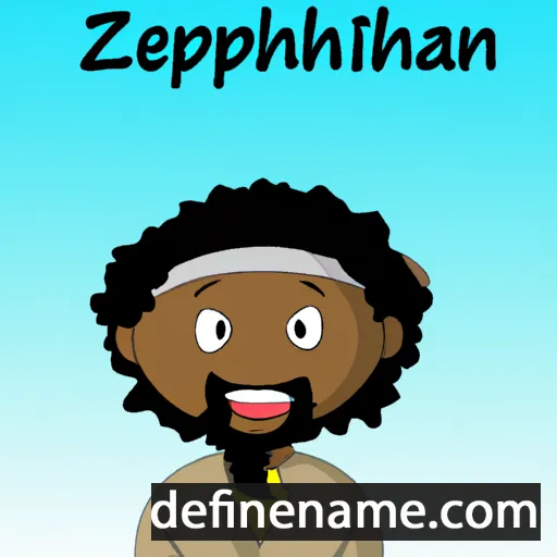 cartoon of the name Zephaniah