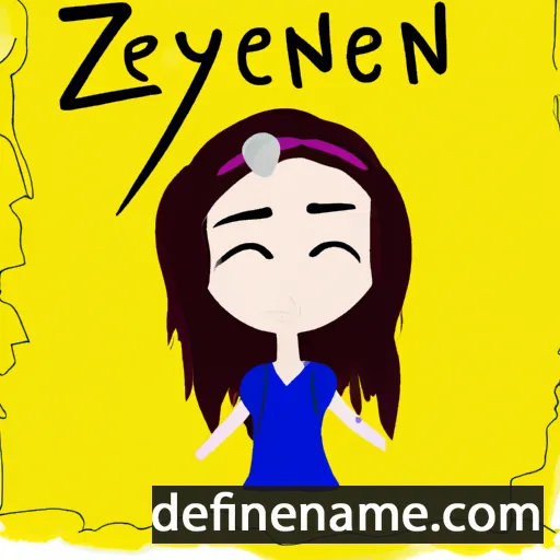 cartoon of the name Zeynəb