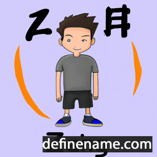 cartoon of the name Zheng