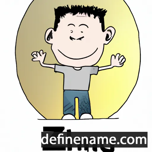 cartoon of the name Zhong